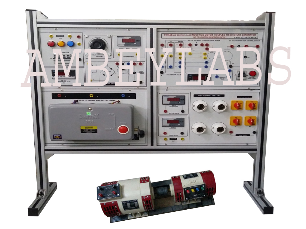 AL-E564B 3PHASE SQUIRREL CAGE INDUCTION MOTOR COUPLED WITH DC SERIES GENERATOR TRAINER