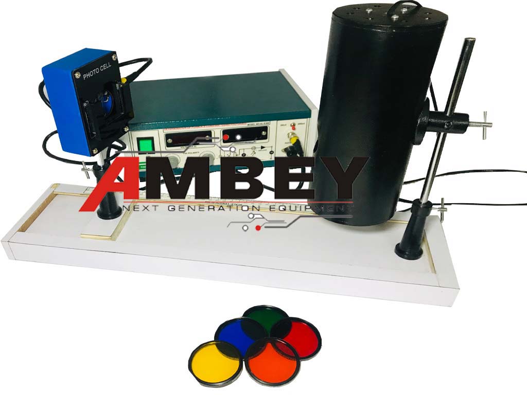 AL-E388C PHOTO-ELECTRIC EFFECT PHOTO CURRENT VS INTENSITY & WAVELENGTH OF LIGHT; MAX. ENERGY OF PHOTO-ELECTRONS VS FREQUENCY OF LIGHT