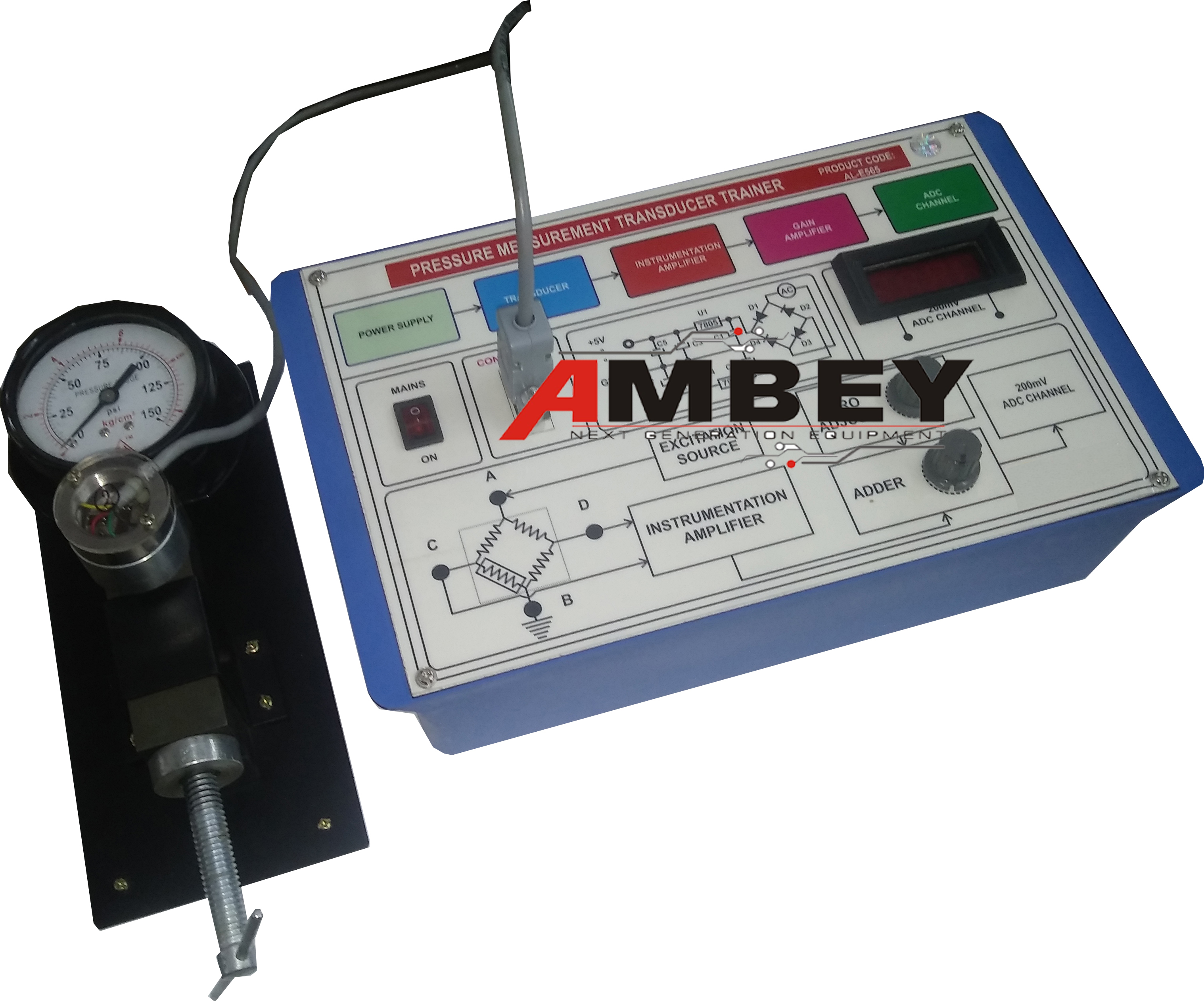 AL-E565 STRAIN GAUGE AS PRESSURE TRANSDUCER TRAINER