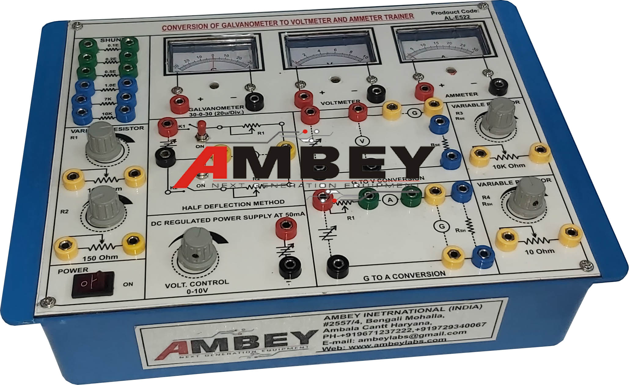 AL-E522 CONVERSION OF GALVANOMETER TO VOLTMETER AND AMMETER 