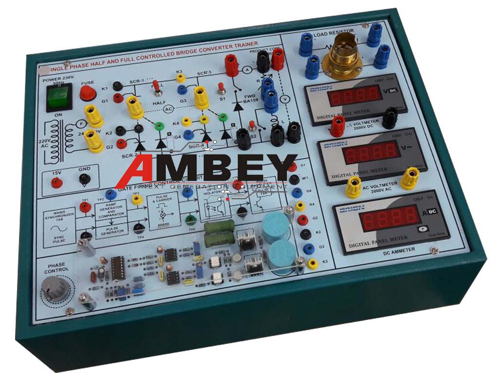 AL-E307 SINGLE PHASE HALF-FULL WAVE UNCONTROLLED RECTIFIER TRAINER
