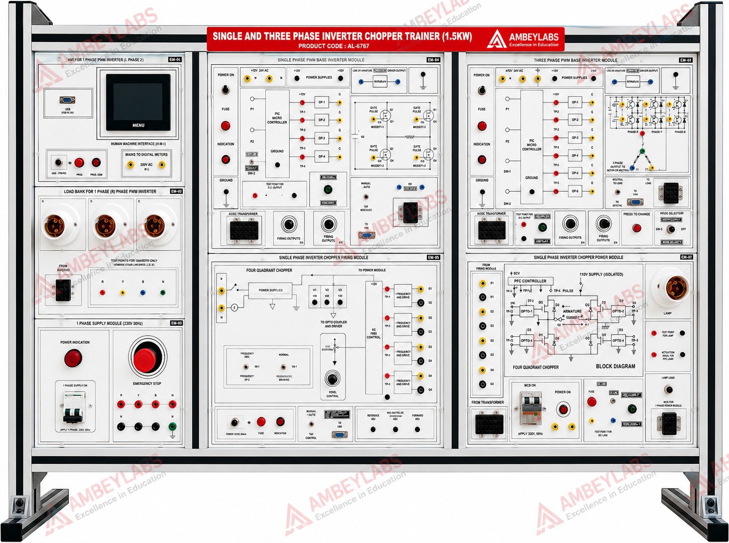 AL-E767A SINGLE AND THREE PHASE INVERTER/  CHOPPER 1.5KW