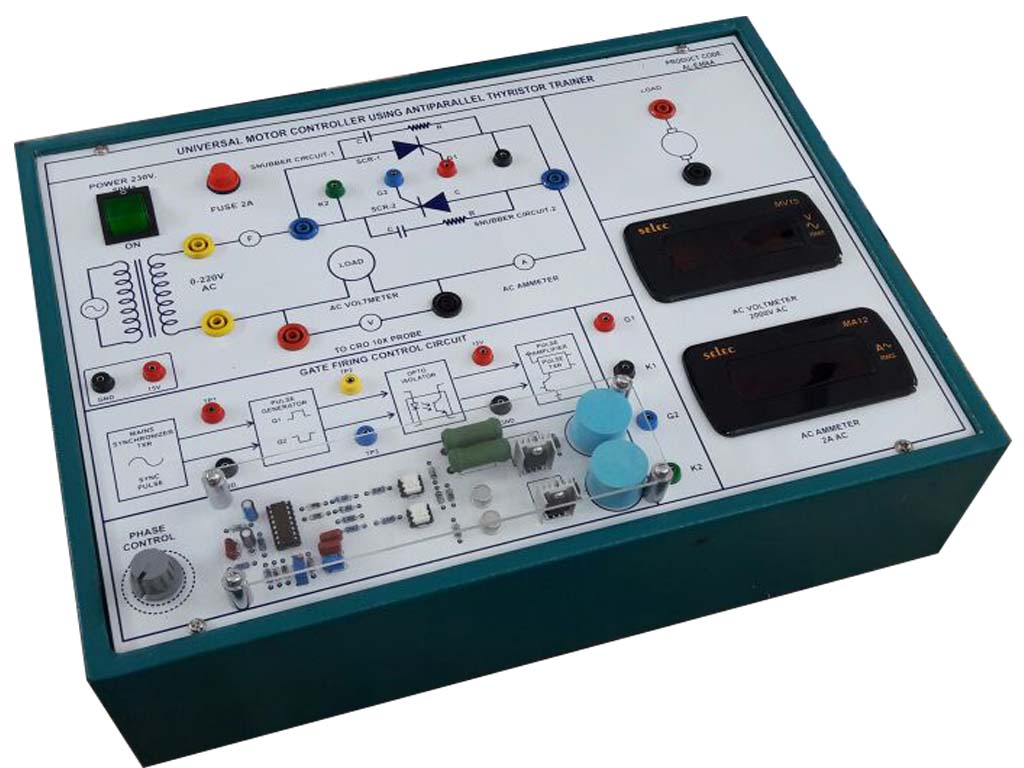 AL-E466A UNIVERSAL MOTOR CONTROLLER USING ANTIPARALLEL THYRISTOR TRAINER