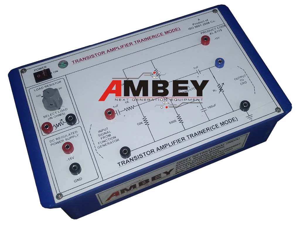 AL-E119Â RC COUPLED AMPLIFIER (SINGLE STAGE) OR COMMON EMITTER AMPLIFIER TRAINER
Â 