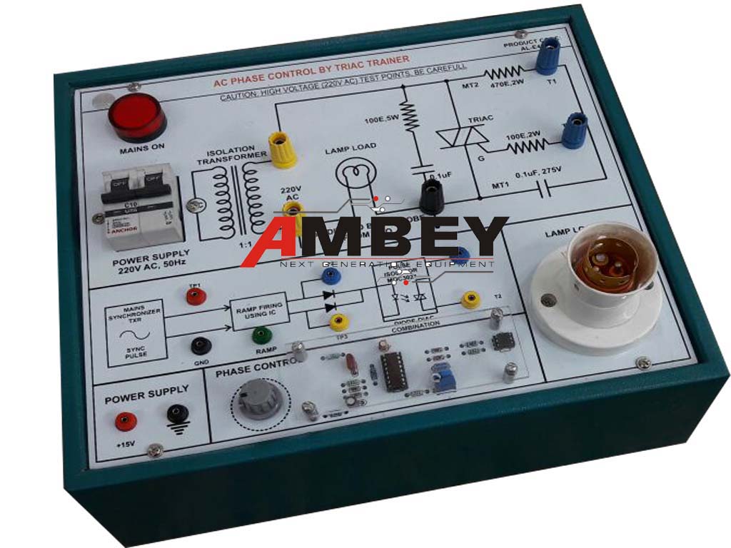 AL-E485 SINGLE PHASE AC PHASE CONTROL BY TRIAC TRAINER