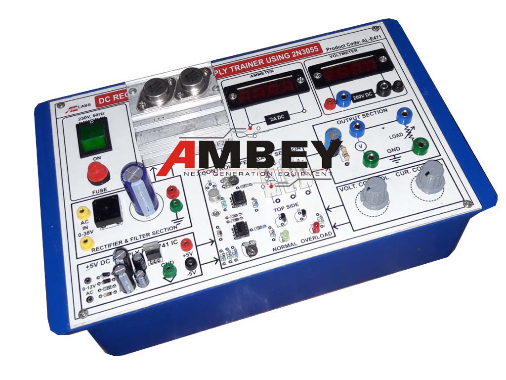 Â AL-E025A VOLTAGE REGULATOR TRAINER USING 2N3055